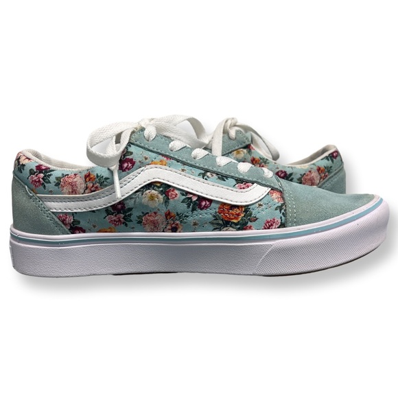 Vans Old Skool Comfort Cushion Floral Sneakers  6 Blue Floral - Picture 5 of 16